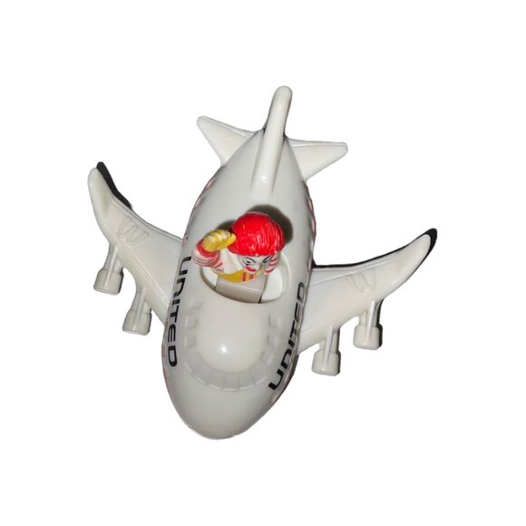 United Airlines McDonalds 1993 Ronald McDonald Airplane Toy Collectible - Picture 5 of 7